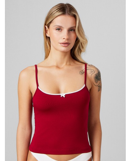 Топ бордовый