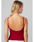 Топ бордовый