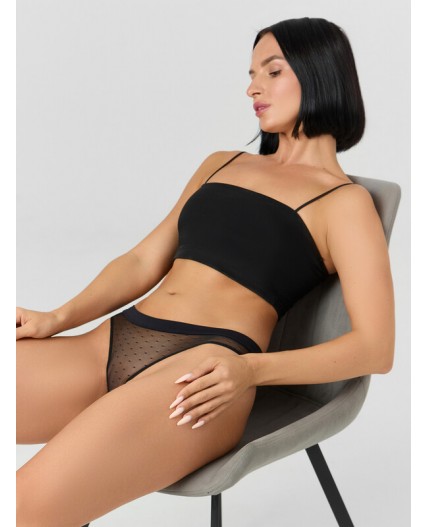 Трусы черный в горошек