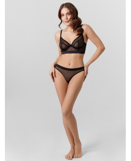 Трусы черный в горошек