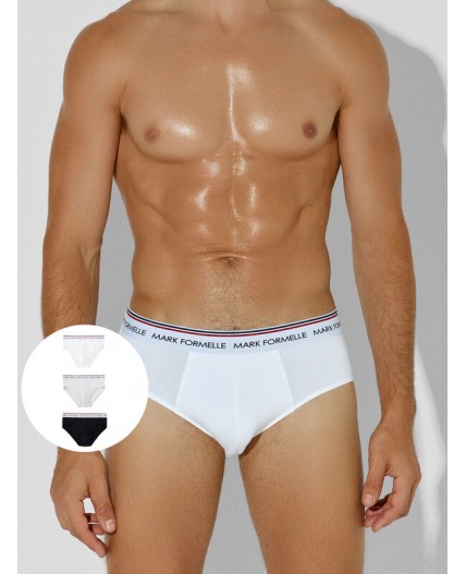 Трусы белый + серый меланж 4306-А +черный1