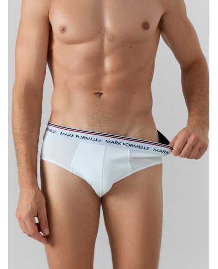 Трусы белый + серый меланж 4306-А +черный1