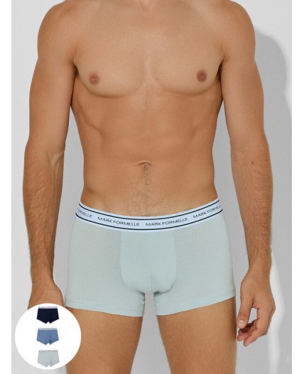 Трусы жемчужно -голубой +джинс +т.синий