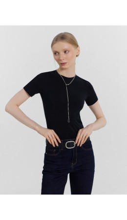 Футболка черный +печать1