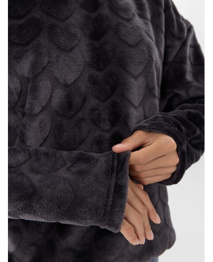 Худи серые сердечки