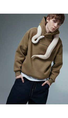 Худи хаки +печать