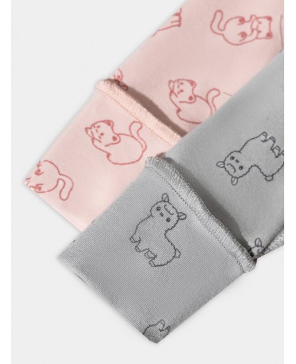 Боди котики на розовом +альпаки на сером