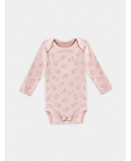 Боди котики на розовом +альпаки на сером