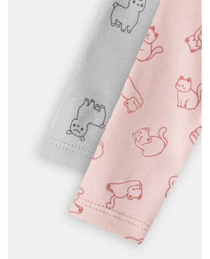 Боди котики на розовом +альпаки на сером