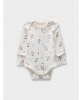 Боди зайчики на зв.белом +дымчатая роза