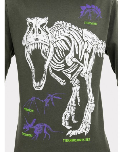 Комплект домашний т.хаки +скелеты на т.хаки