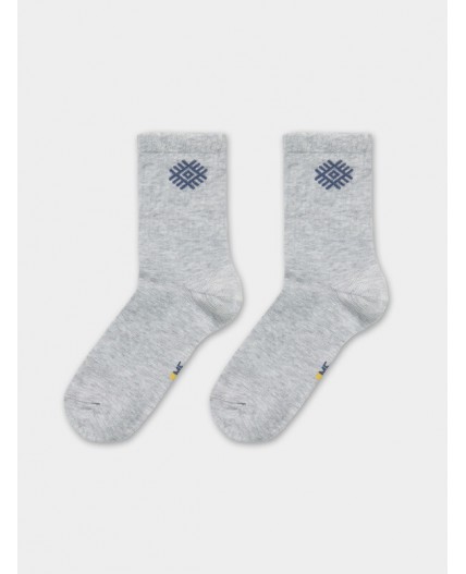 Носки св.серый меланж