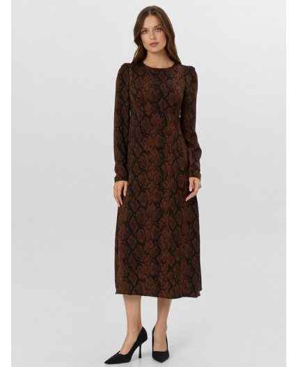 Платье змея на коричневом