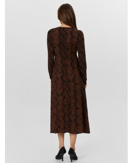 Платье змея на коричневом