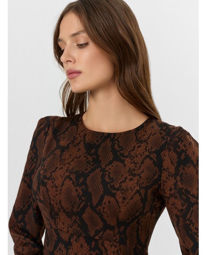 Платье змея на коричневом