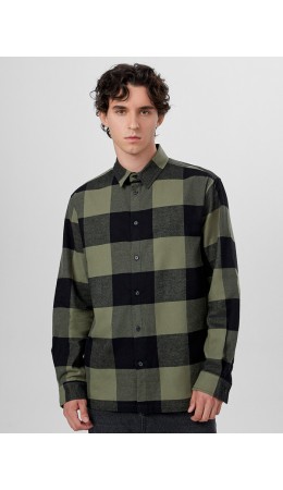 Рубашка зеленая клетка