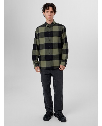 Рубашка зеленая клетка