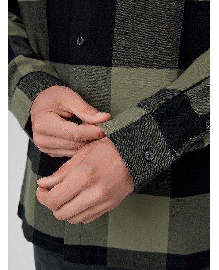 Рубашка зеленая клетка