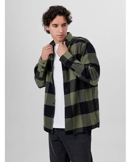 Рубашка зеленая клетка