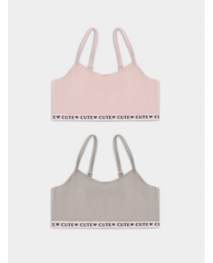 Топ нежно -розовый +пепельный