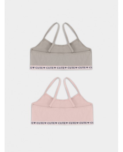 Топ нежно -розовый +пепельный