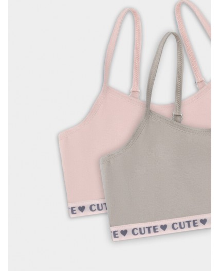 Топ нежно -розовый +пепельный