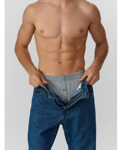 Трусы бело-серая полоска