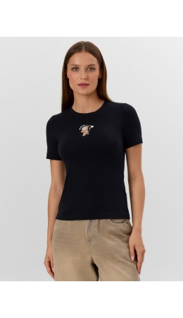 Футболка черный +печать