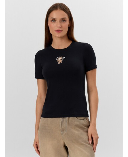 Футболка черный +печать