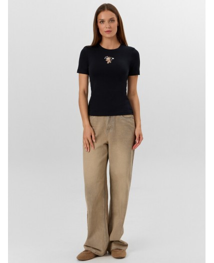 Футболка черный +печать