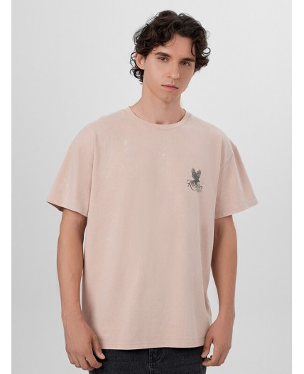 Футболка бежевый +печать