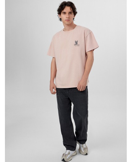 Футболка бежевый +печать