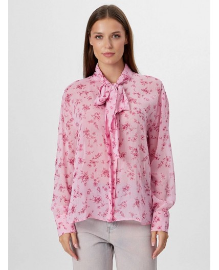 Блузка цветочки на св.сирени