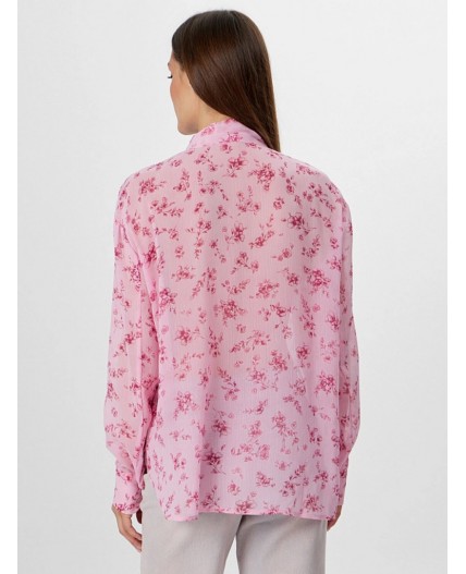 Блузка цветочки на св.сирени