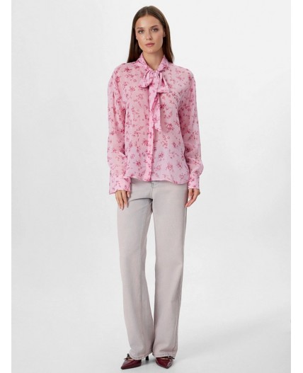 Блузка цветочки на св.сирени