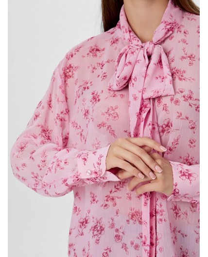 Блузка цветочки на св.сирени