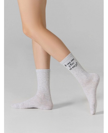 Носки св.серый меланж