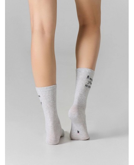 Носки св.серый меланж