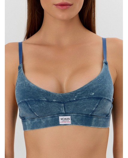 Бюстье индиго acid wash