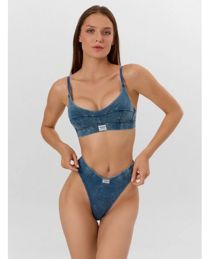 Бюстье индиго acid wash