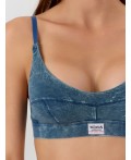 Бюстье индиго acid wash