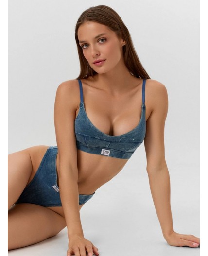 Бюстье индиго acid wash