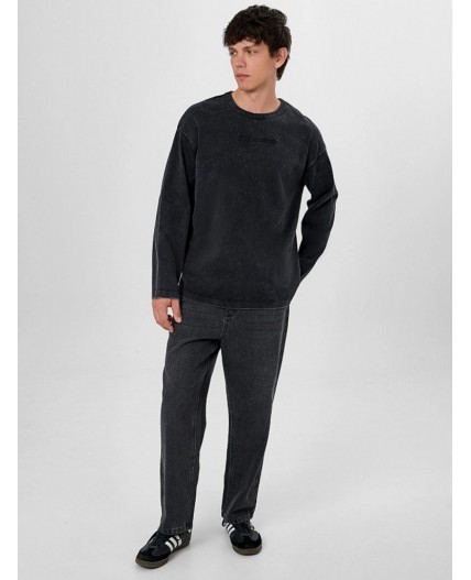 Лонгслив ACID WASH черный