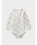 Боди зайчики на зв.белом +дымчатая роза