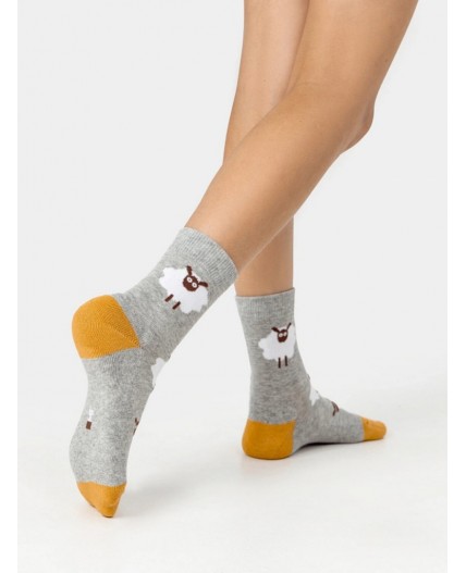 Носки серый меланж