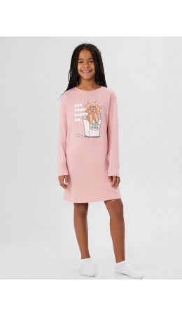 Сорочка пыльная роза +печать