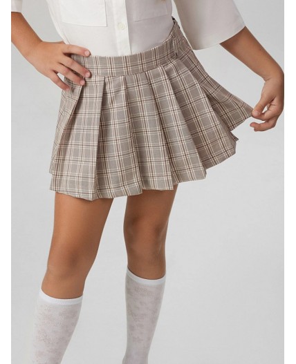 Юбка коричневая клетка