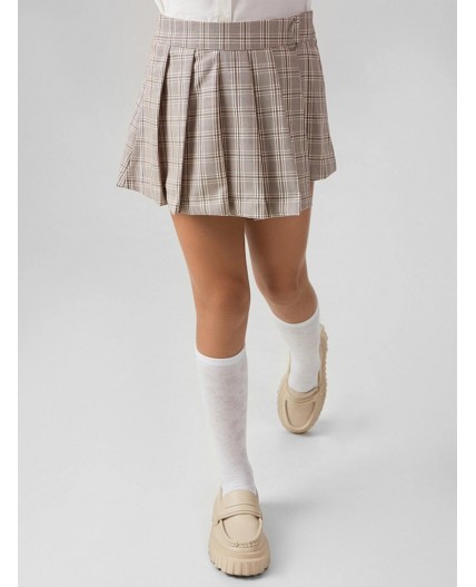 Юбка коричневая клетка