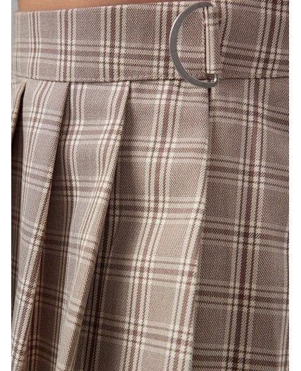 Юбка коричневая клетка