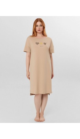 Сорочка песочный +печать